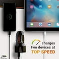 thumbnail image 2 of HUSSELL Car Charger Adapter 3.0 Fast Charge Dual USB Ports Black, 2 of 6