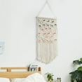 thumbnail image 3 of CATPAN Macrame Hanging Tapestry Boho Hand Woven Tapestries Dream Catchers Boho Wall Art Decor Home Wall Decor Wall Pediment 16x30 Inch, 3 of 6