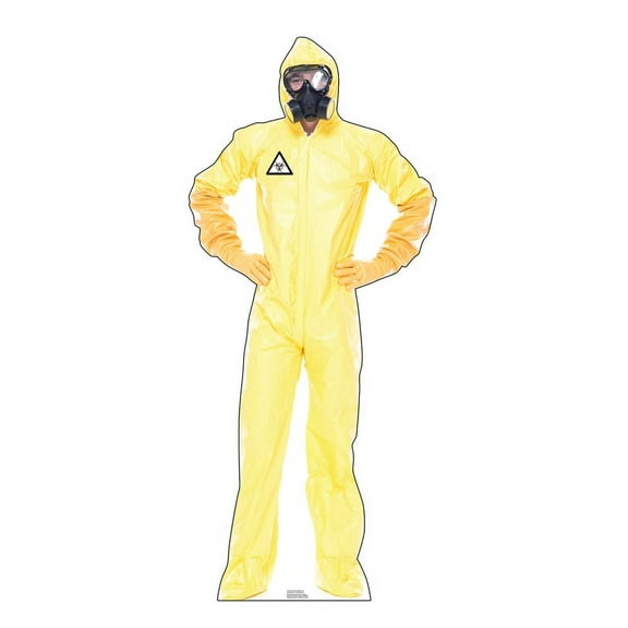 Lifesize Hazmat Guy - Yellow Suit Cardboard Cutout Standup