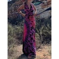 thumbnail image 2 of Cenuakty Women Long Dress, Sleeveless Backless Tie-up Tie-dye Print Vacation Dress Summer Dress, 2 of 6