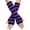 Purple Black, variant on Dalrosia Striped Arm Warmers Long Fingerless Winter Gloves Knitted Elbow Length Women Gloves Warm Goth Gloves with Thumb Hole for Costume Accessories