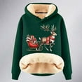 thumbnail image 2 of Christmas Cute Reindeer Hoodies for Women 2025 Long Sleeve Heavyweight Hooded Sweatshirt Pullover Tops, 2 of 4