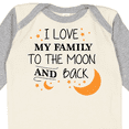 thumbnail image 4 of Inktastic I Love My Family to the Moon and Back Boys or Girls Long Sleeve Baby Bodysuit, 4 of 5