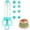 C, variant on Cupcake Injector Set, Plastic Icing Piping Kit, Pastry Gun with 8 Nozzles, Cake Decorating Gun Cream Filling Syringe Tool, Dessert Frosting Laminating Gun Cookie Maker for Baking Decorating, Blue
