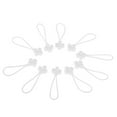 thumbnail image 4 of Tiradores de cremallera 10pcs cremallera tirones de la cuerda del cordón para la mochila de viaje al aire libre mochila blanco, 4 of 7