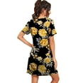 thumbnail image 4 of JWD Womens Sleepwear Short Sleeve Nightgown Soft Sleepshirt Pleated Nightshirt Scoopneck Casual Loungewear, 4 of 4