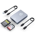 thumbnail image 1 of CFexpress Type A and SD Dual-Slot Memory Card Reader, 10Gbps USB 3.2 Gen 2 Type A CFexpress Adapter Memory Card Reader with USB C to USB C/USB A Cable,Compatible with Wi, 1 of 8