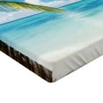 thumbnail image 2 of Ambesonne Ocean Fitted Sheet, Exotic Beach Shoreline, Twin XL Size, Green Blue White, 2 of 3