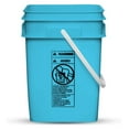 thumbnail image 2 of Hymkun 4 Gallon Square Food Grade Plastic Bucket with Lid, Made in USA (Pack of 2) BPA (Aqua), 2 of 4