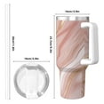 thumbnail image 4 of Fotbe Rose Gold Glitter Splatter Pattern 40oz Ice Bully With Handle And Straw Stainless Steel Vacuum Insulated Cup And 2 In 1 Straw Lid, 4 of 8