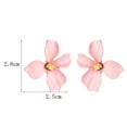thumbnail image 6 of Mightlink 1 Pair Women Stud Earrings Flower Shape Petal Smooth Polish Ear Decoration Jewelry Lady Dating Party Commute Ear Studs, 6 of 7