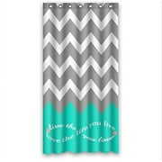 MOHome Infinity Live The Life You Love Love The Life You Live Chevron Pattern Shower Curtain Waterproof Polyester Fabric Shower Curtain Size 36x72 inches