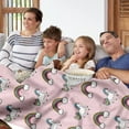 thumbnail image 7 of Gresahom Unicorn Throw Blanket for Girls Teen, Soft Plush Flannel Blanket Unicorn Rainbow Gift for Kids, Lightweight Fleece Blanket for Birthday Children's Day Graduation Travel(60"x80"), 7 of 7