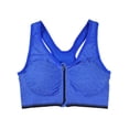 thumbnail image 6 of SAYFUT Women's Shirred Front Zipper Closure Sports Bra High Impact Support Mesh Racerback Workout Bras with Removable Pads, 6 of 6