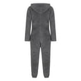 thumbnail image 5 of TINZ Combinaisons pour Femmes Pyjama à Capuche en Peluche Combinaison à Manches Longues Pyjama Chaud d'Hiver Pyjama en Jean Combinaisons pour Femmes, 5 of 5