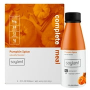 Soylent, Complete Meal Replacement Shake, Pumpkin Spice Flavor, 4 Pack