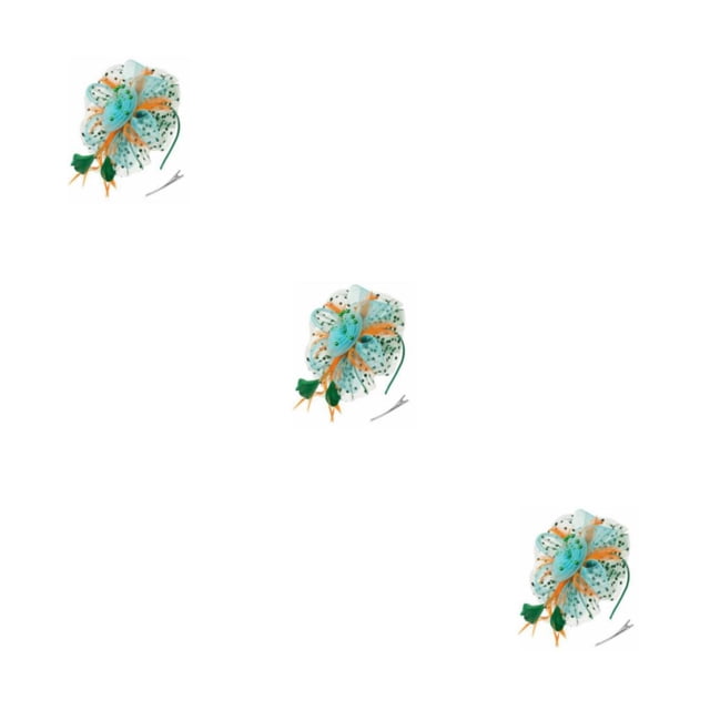 Qarigey Vintage Women Plume Fascinator Retro Style Velo Hat Diadema Flower Headwear para Club Horse Racing Events Green blue Type1 NO1