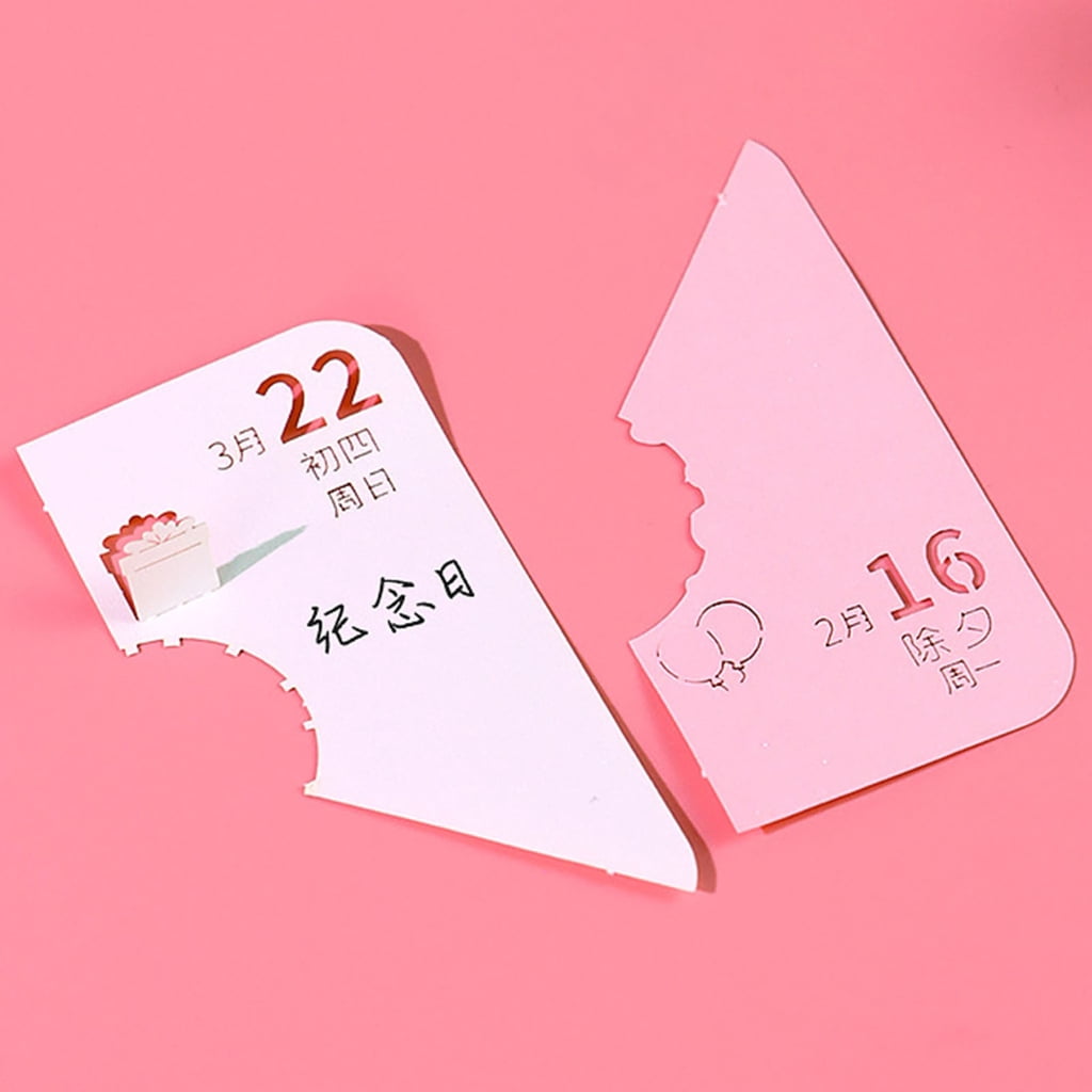2026 Timepiece Calendar Table Ornament Paper Sculpture Birthday Cake Calendar
