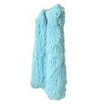 thumbnail image 4 of JGGSPWM Women's Long Faux Furry Vests Shaggy Sleeveless Jacket Coat Outerwear Sky Blue 2XL, 4 of 5