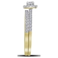 thumbnail image 2 of FB Jewels 14kt Yellow Gold Womens Round Diamond Halo Bridal Wedding Engagement Ring Band Set 3/4 Cttw, 2 of 2