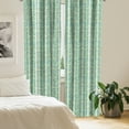 thumbnail image 3 of Ambesonne Jungle Leaves Window Curtains, Swift Stripes Curvy, Each 28" W x 63" L, Sea Green Cream, 3 of 5