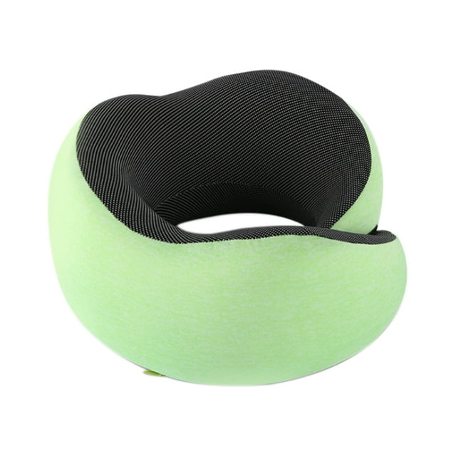Memory Foam U-shaped Pillow Travel Portable Slow Rebound Neck Protective Headrest Outdoor Camping Lightweight Comfortable Sleeping Cushion with Storage Bag