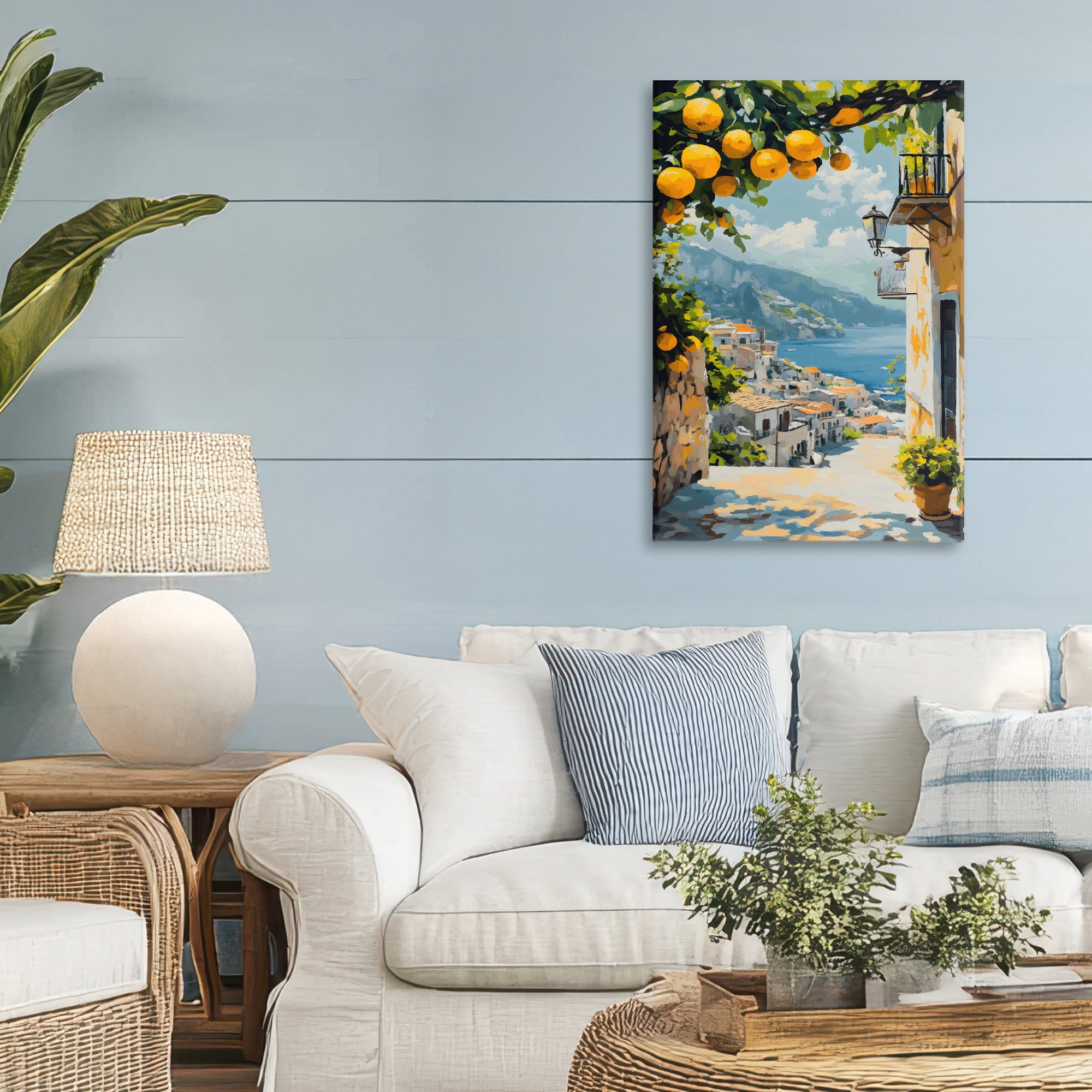 Stupell Industries Lemon Tree Overlooking Coast Canvas Wall Art, design by Creative Studio