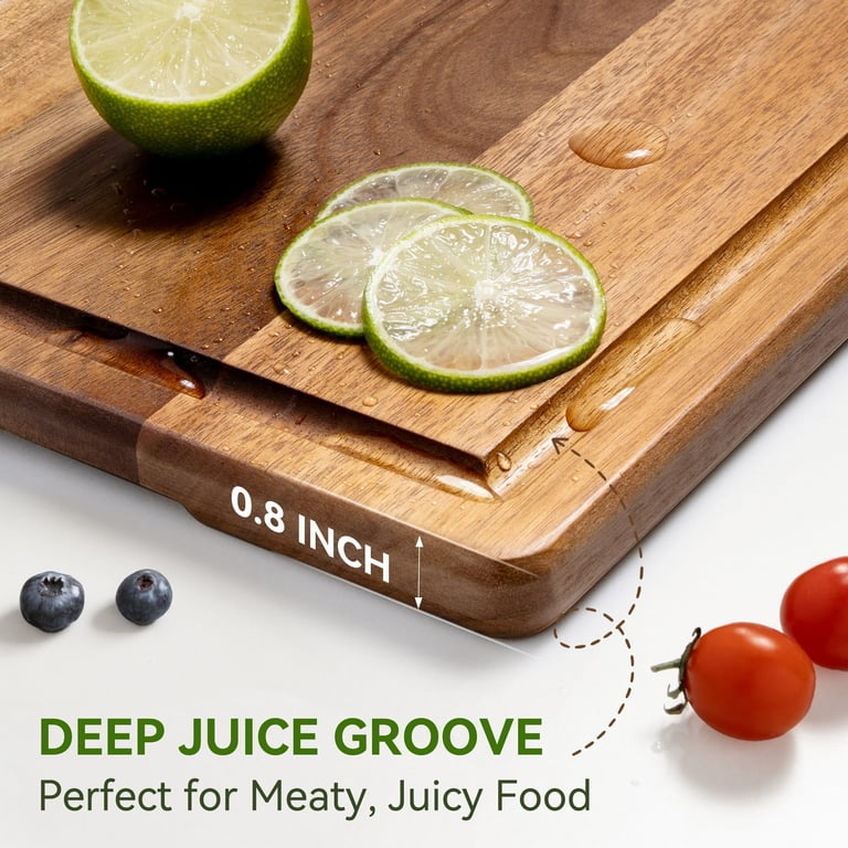 Kikcoin Acacia Wood Cutting Board, 16