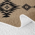 thumbnail image 5 of Castle Fairy Bohemian Tribal Aztec Twin Quilt Set 2 Pieces,Hippie Boho Twin Coverlet Set,Taupe Black,1 Bedspread and 1 Pillowcase, 5 of 7