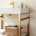 thumbnail image 6 of Funes 36" Single Sink Bathroom Vanity in Brushed Gold Frame White Top w/ Mirror, 6 of 8