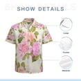 thumbnail image 7 of High Quality Hawaiian Shirts for Men Short Sleeve Aloha Beach Shirt Floral Summer Casual Button Down Shirts Blouses WKLE32, 7 of 7