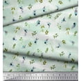 thumbnail image 3 of Soimoi Green polyester Crepe Fabric Floral & Leaves Print Fabric by the Yard 42 Inch Wide, 3 of 3