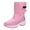 Pink, variant on Gubotare Snow Boots for Women Wide Women's Snow Winter Lace Up Flat Cute Outdoor Walking Shoes Non-Slip Shoes (Black,7.5)