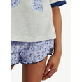thumbnail image 4 of Justice Girls Short Sleeve Sleep Top and Shorts, 2-Piece, Sizes 5-18 & Plus, 4 of 5