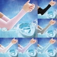 thumbnail image 3 of Women Sleeve Sun Protection Outdoor Sport Cycling Running Ice Silk Cover Cuff, 3 of 6