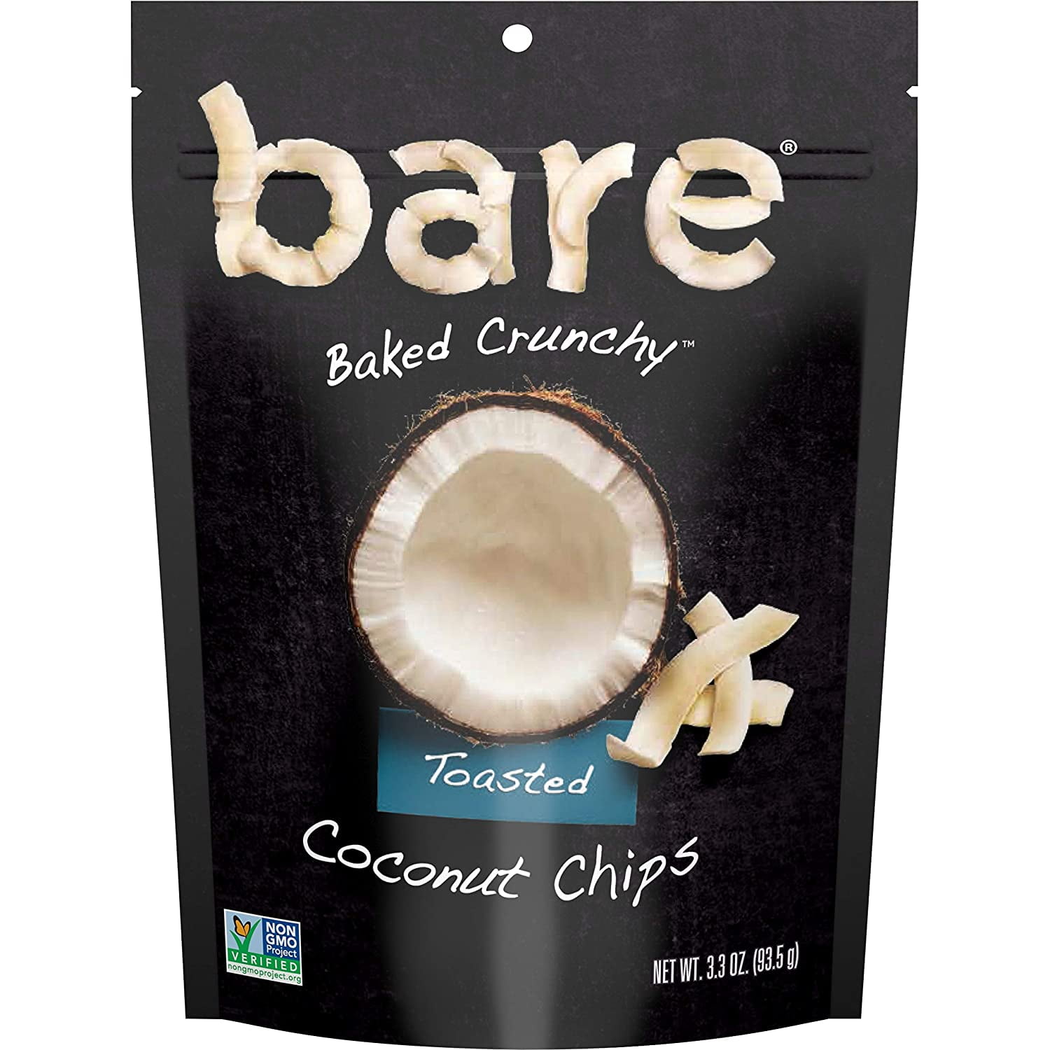 Photo 1 of Bare Natural Coconut Chips, Toasted, Gluten Free + Baked, Multi Serve Bag - 3.3 Oz (6 Count) EXP SEP 7 2025
