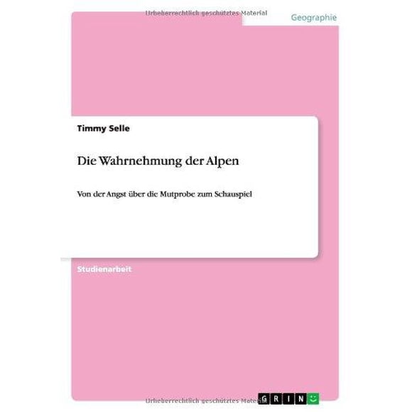 Die Wahrnehmung Der Alpen
