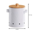 thumbnail image 3 of TISHITA Potato Storage Tins Food Storage Container Aerating Holes Kitchen Storage Canister Vegetables Storage Bin for Farmhouse Decor White Medium, 3 of 7