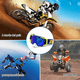 thumbnail image 3 of Gafas De Motocross Parabrisas Para Montar Al Aire Libre Azul/Amarillo, 3 of 5