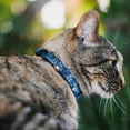 thumbnail image 2 of Buckle-Down Breakaway Cat Collar With Bell, Plastic Clip, Easy Adjustable, Hibiscus Collage White Blues, 8.5 to 12 Inches 0.5 Inch Wide, 2 of 4