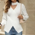 thumbnail image 2 of WEAIXIMIUNG Robes Chandail Femmes 2024 Chandail pour Femmes Automne Hiver Haut Tricoté Doux Chaud Chandail Élégant Design à la Mode pour Dames, 2 of 5