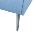 thumbnail image 7 of Full Size Platform Bed Frame, Upholstered Bed Frame with Padded Headboard and Metal Legs, Metal Platform Bed Frame for Kids Adults Bedroom, No Box Spring Needed, Easy Assembly, Light Blue, 7 of 7