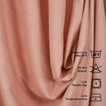 thumbnail image 3 of 3S Brother's Home Decorative Baby Pink Curtains Extra Long Luxury Colors Linen Look Custom Made 5-25 Feet Made in Turkey Hang Back Tab ( 1 Panel ) Home Décor -(52"Wx204"L), 3 of 6