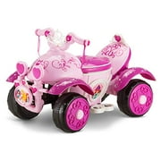 Kid Trax Toddler Disney Princess Electric Quad Ride On Toy, enfants de 1,5 à 3 ans, batterie 6 volts et chargeur inclus, poids maximum 45 lb, rose princesse