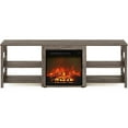 thumbnail image 2 of HomeStock City Sleek Tv Stand With Fireplace-Finish:Rustic Oak,Size:70 Inch,Style:Open, 2 of 10