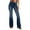 Sky Blue, variant on Women Bell Bottom Jeans Elastic Waist Ripped Flared Jean Destroyed Raw Hem Denim Pants
