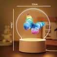 thumbnail image 4 of 1 lámpara 3D de mariposa caliente para decoración de dormitorio infantil, iluminación interior, regalos, 4 of 5