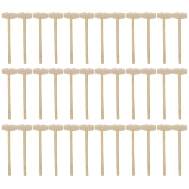 36 piezas de martillos de madera de juguete, divertidos mini martillos de juguete para niños