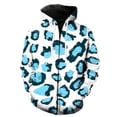 thumbnail image 3 of Suéteres con cremallera y estampado de leopardo en 3D para hombres y niños, sudaderas con gráficos de piel de animal estilo Harajuku, sudaderas casuales holgadas con capucha para la calle, 3 of 5