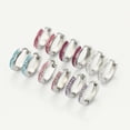 thumbnail image 2 of Arracadas Chicas P/ niña adulto Swarovski Oro Blanco 14K Lam rosa Unitalla, 2 of 4